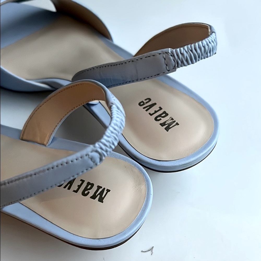 Maeve Light Blue Slingback Heels - Picture 8 of 13